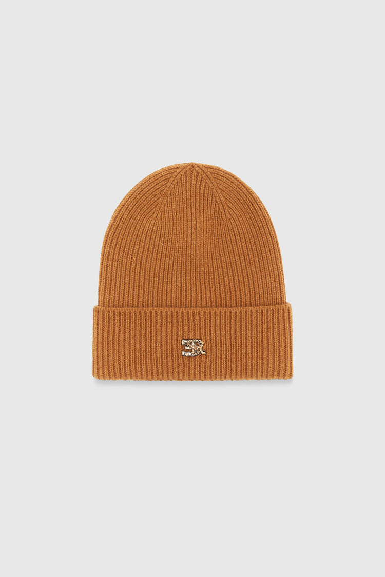 Pure cashmere hat with logo