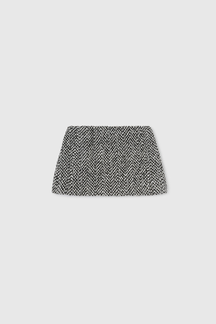 Wool bouclè miniskirt