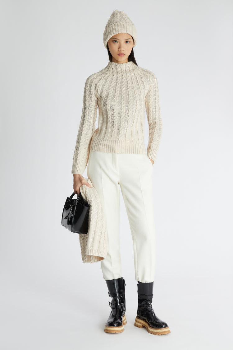 Straight-cut pants in cool wool