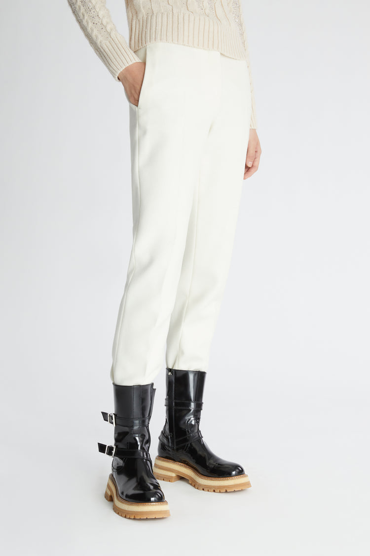 Pantalon droit en laine froide