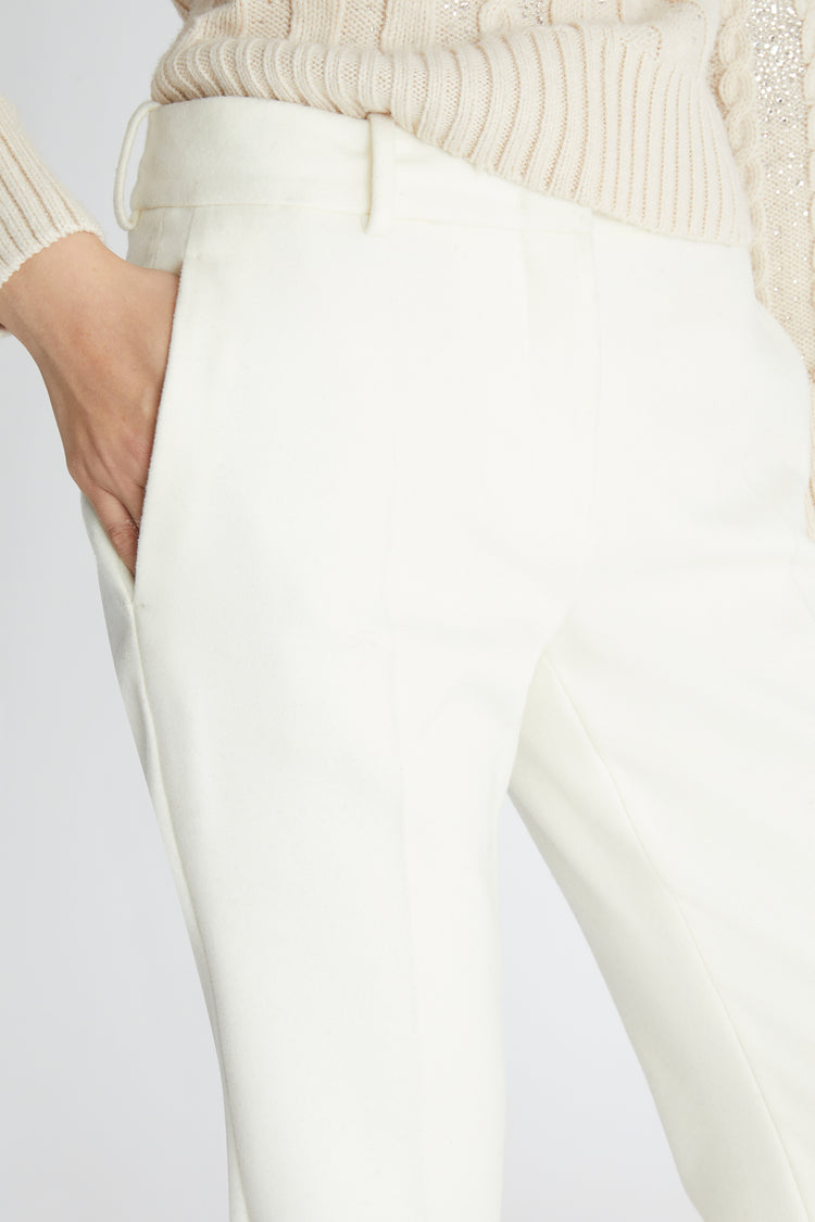 Pantalon droit en laine froide