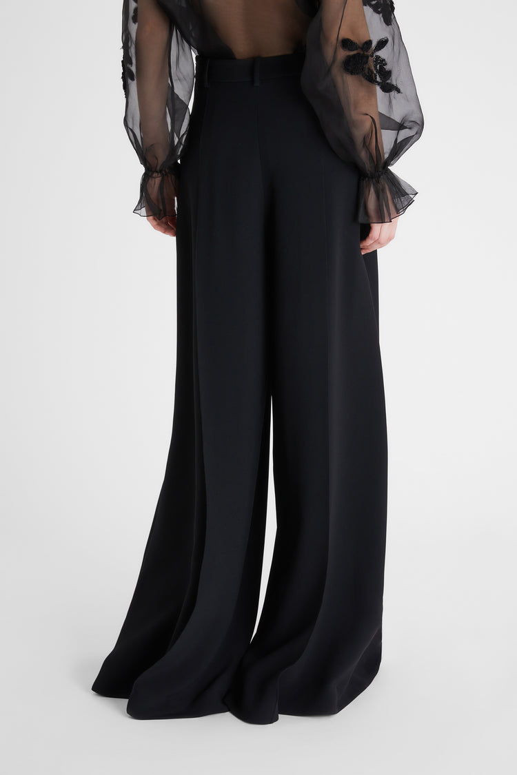 Pantalon palazzo en interlock