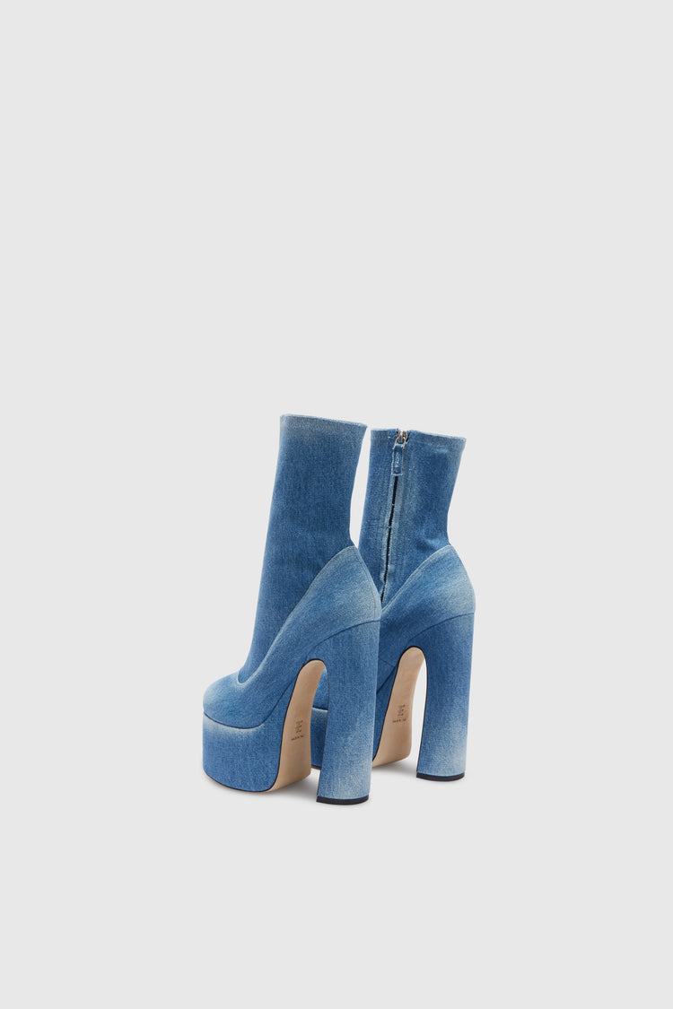 Denim ankle boot