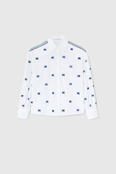 Luxury cotton white shirt with puff sleeves - Ermanno Scervino