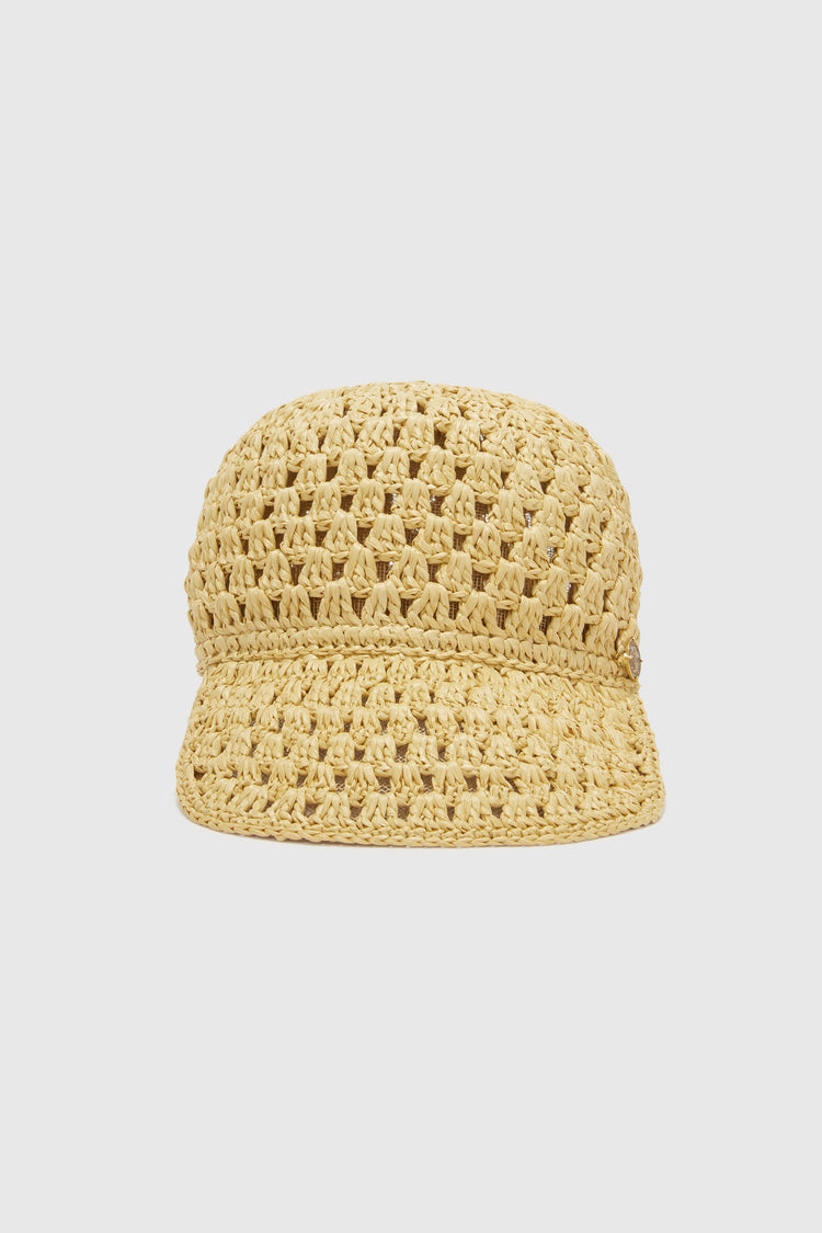 High-mesh braided rafia hat