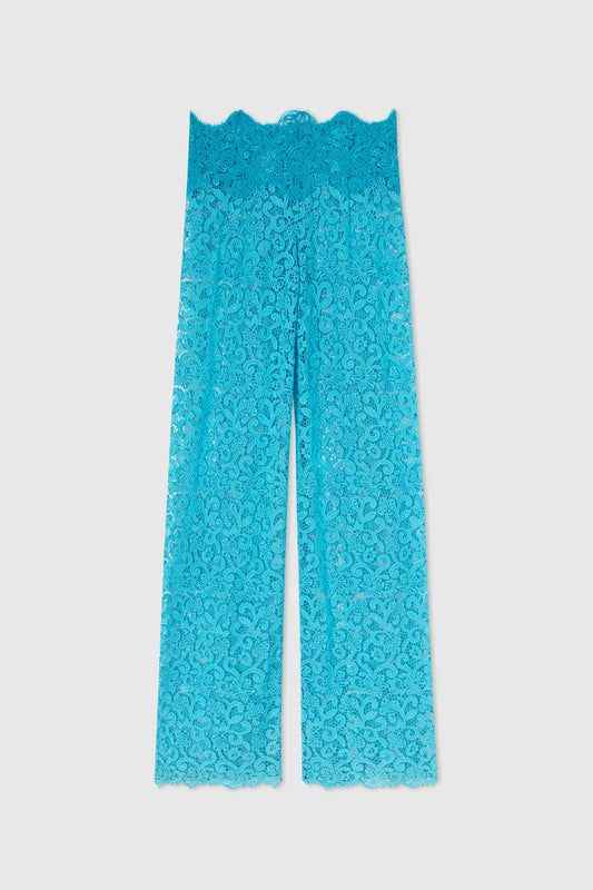 Soft macramé lace trousers