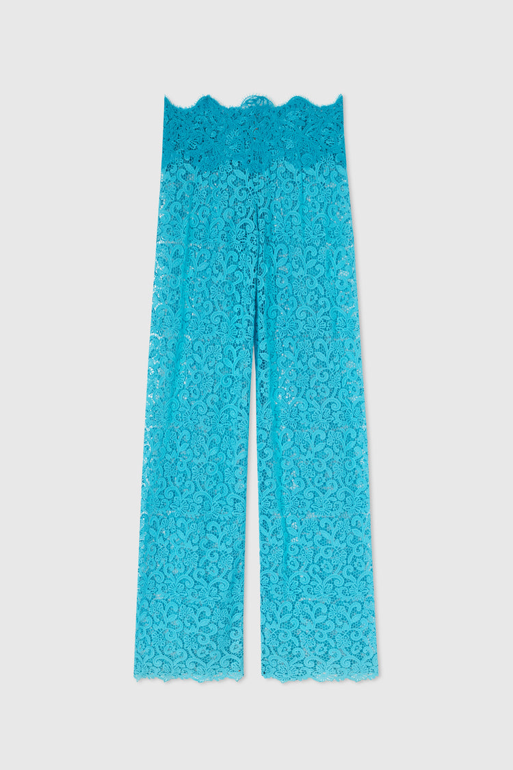 Soft macramé lace trousers