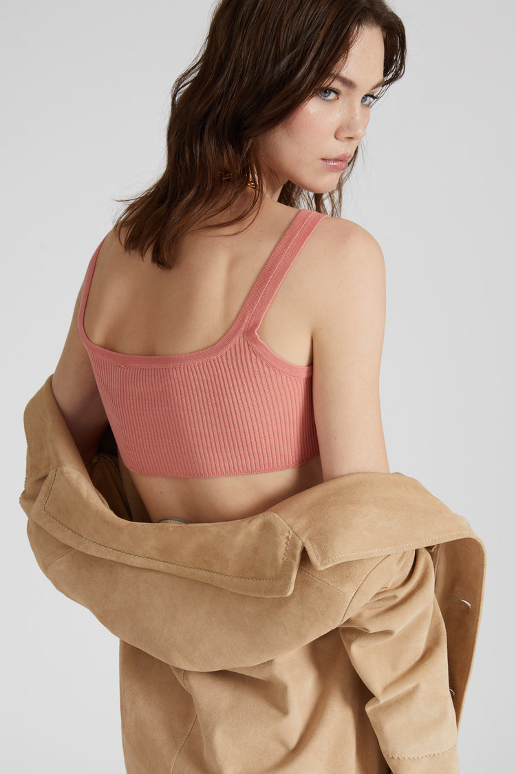 Cotton knit bra