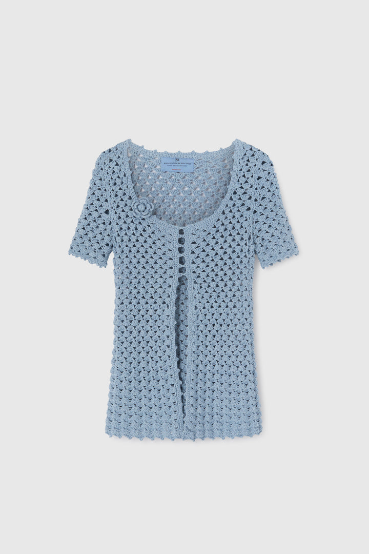 Designer light blue trousers in cotton - Ermanno Scervino