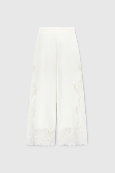 パンツ ERMANNO SCERVINO Printed viscose wide-leg pant Designer pants and luxury shorts for women | Ermanno Scervino