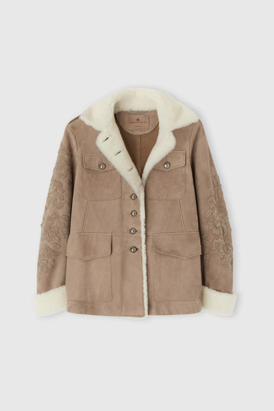 VIP【関税送料無料】希少 Ermanno Scervino Shearling Coat Shearling coat Ermanno Scervino Brown size 40 IT in