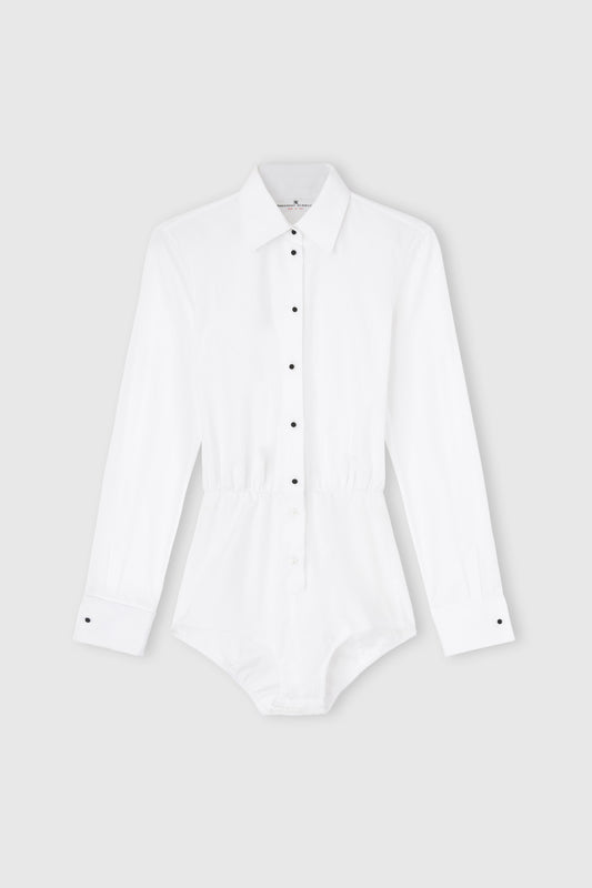 Camicia body in puro cotone
