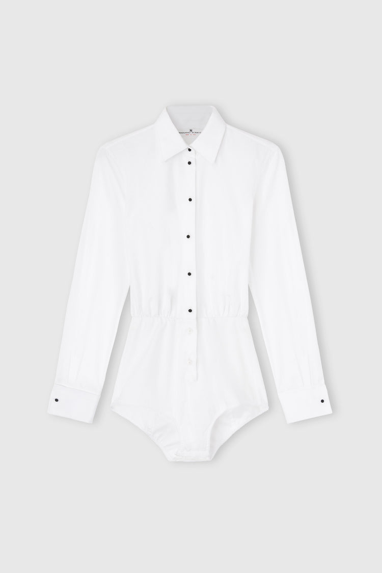Camicia body in puro cotone