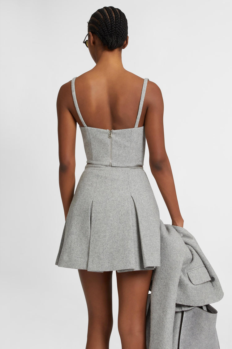 Wool blend bustier top