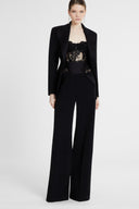 Structured floral lace corset with boning and cups