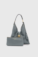 Dark grey smooth calfskin Clio bag