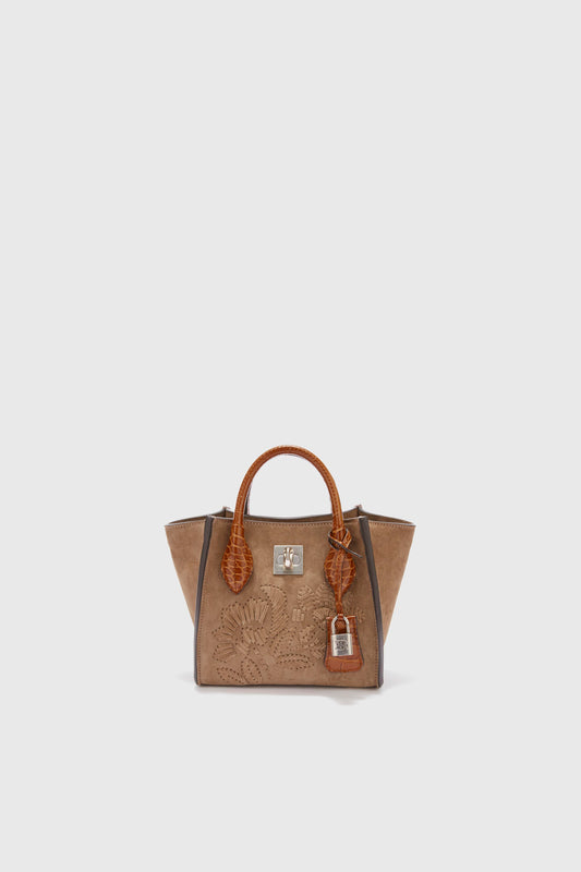 Mini Maggie with leather embroidery