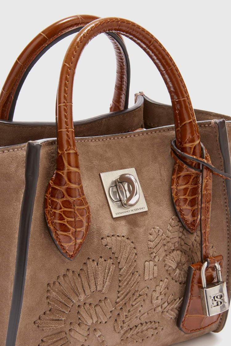 Mini Maggie with leather embroidery
