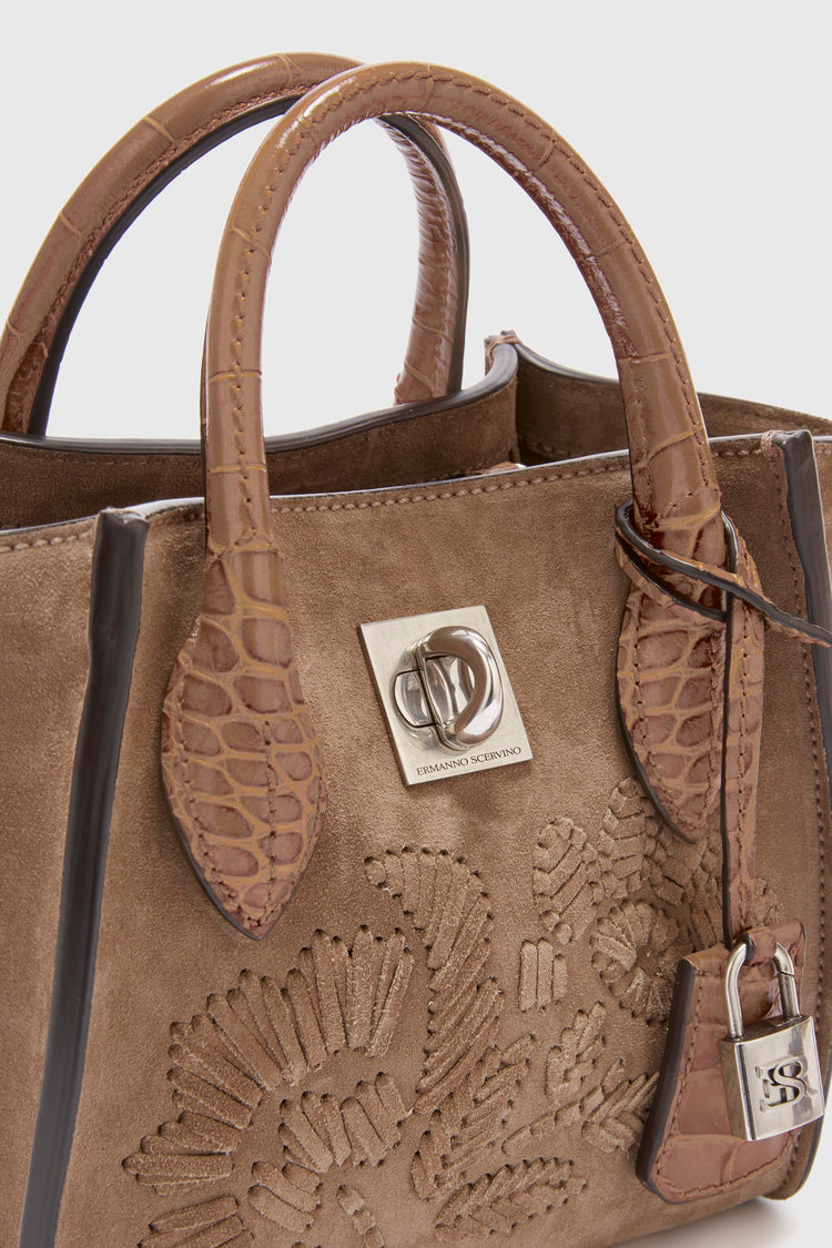 Mini Maggie with leather embroidery