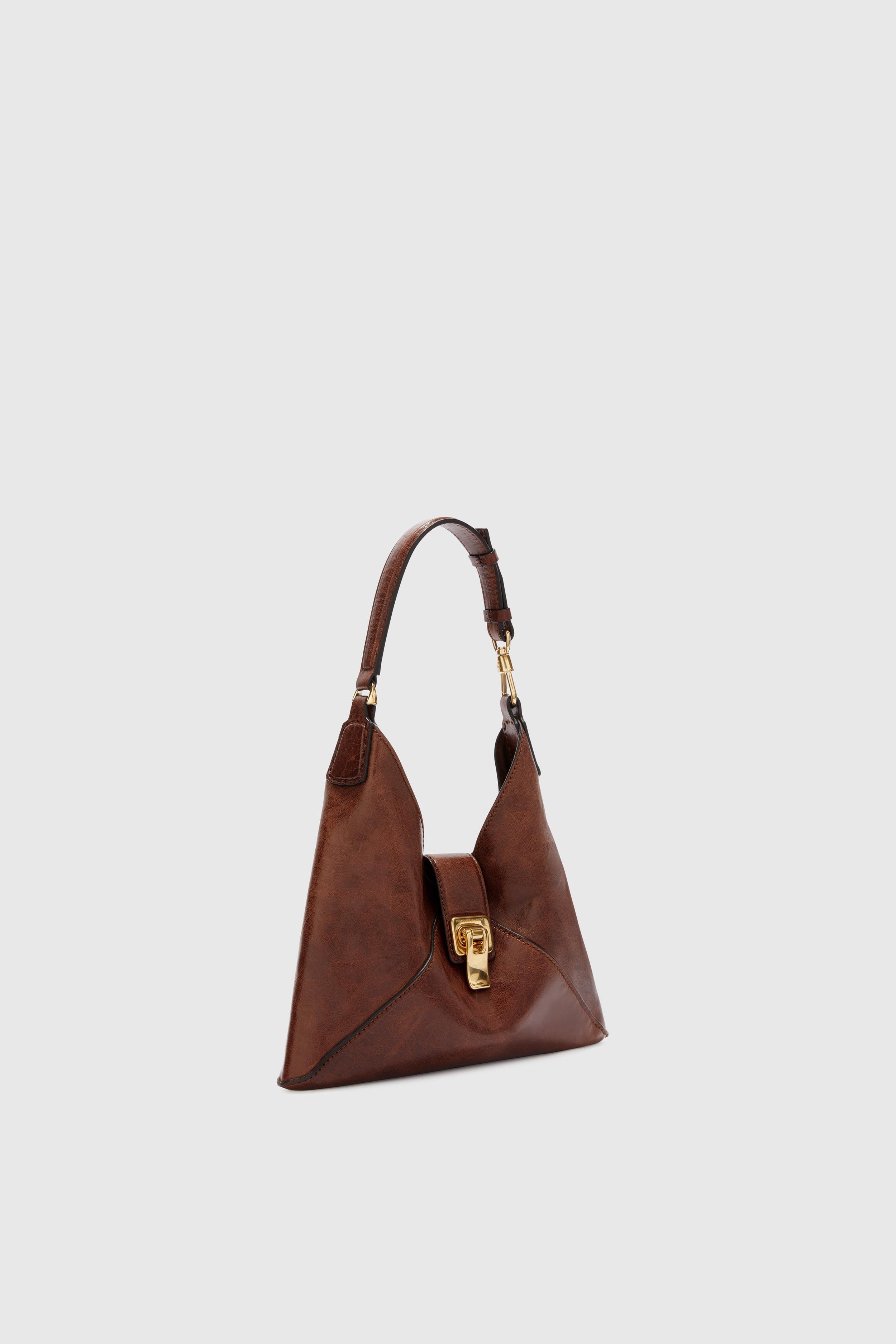 Mini vintage-effect vegan leather hobo bag - Ermanno Scervino