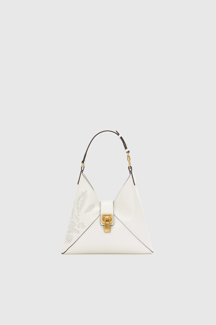 Mini Dudu in calfskin with hand-applied leather ribbon