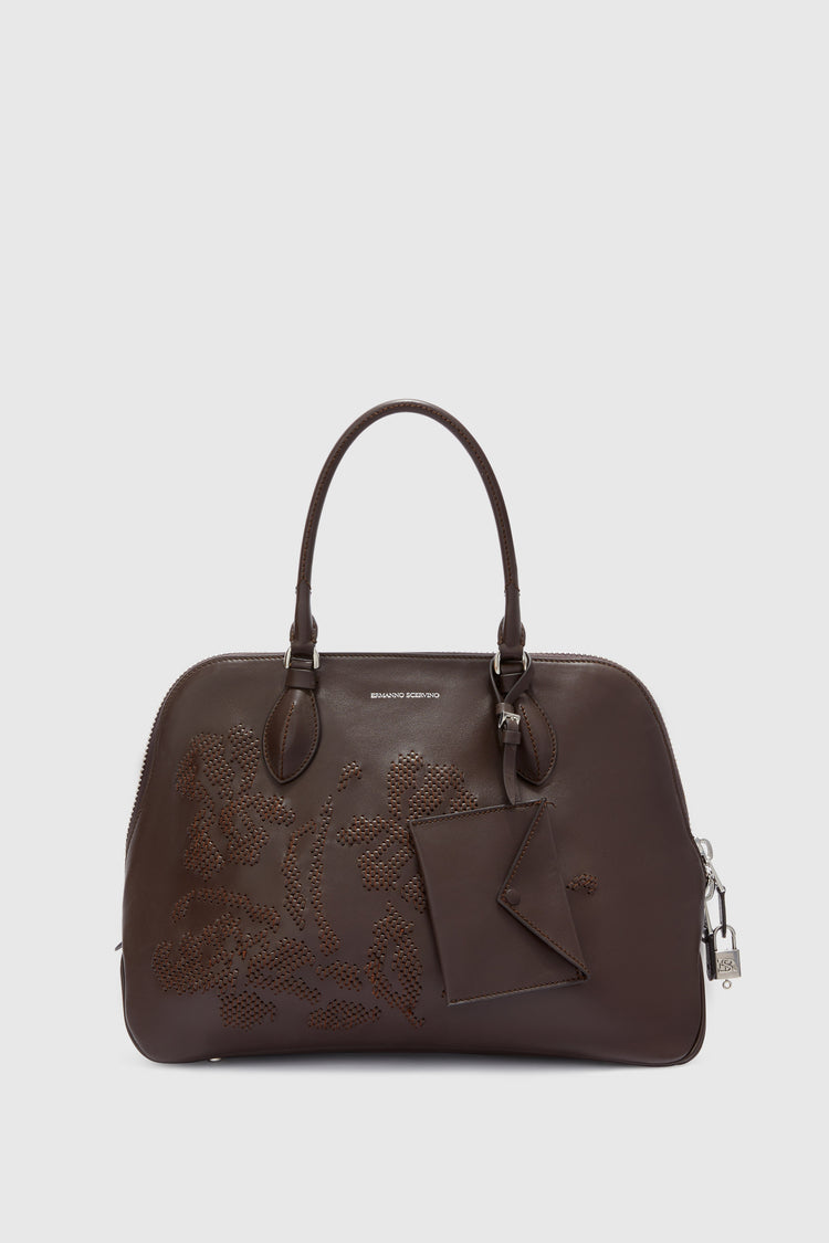 Orsetta large embroidered in suede