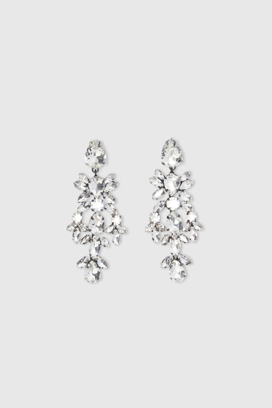 Chandelier earrings with crystals