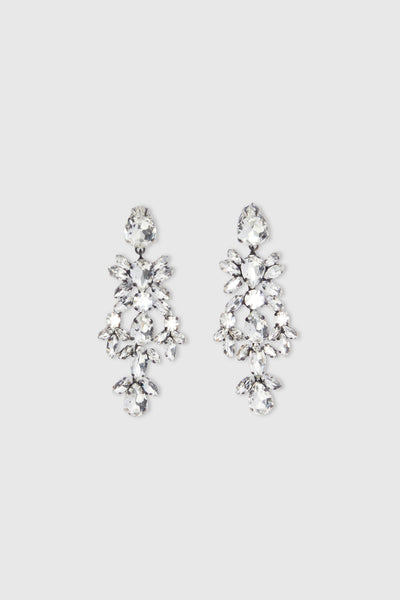 Chandelier earrings with crystals