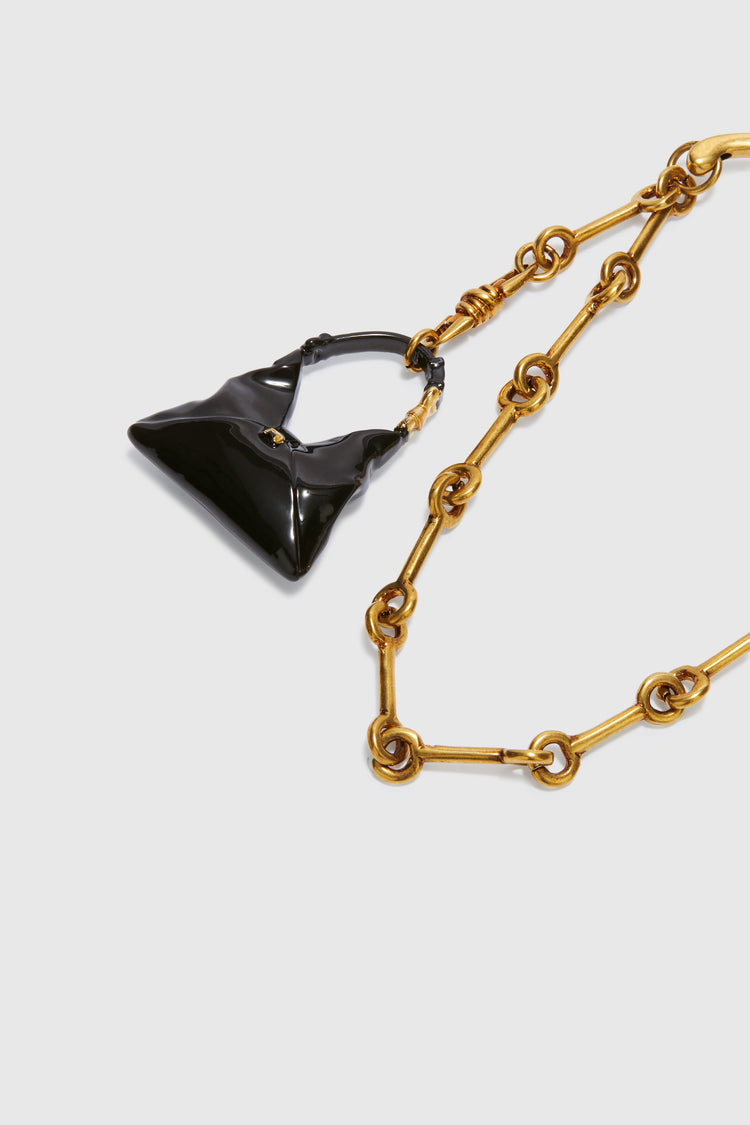 Jeans chain with hook clasp and white Dudu resin charm