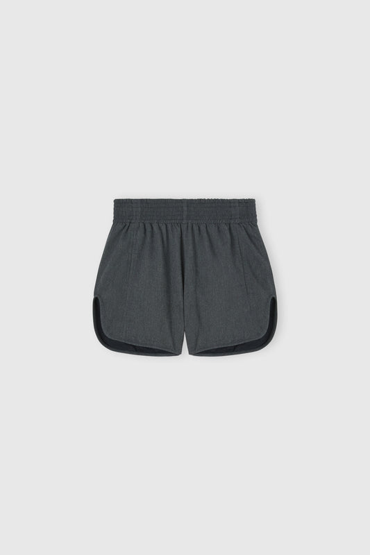 Short en flanelle de coton avec taille à coulisse