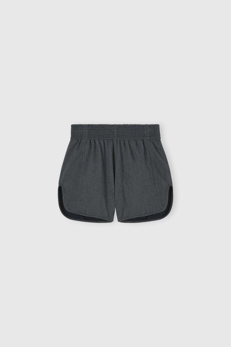 Short en flanelle de coton avec taille à coulisse