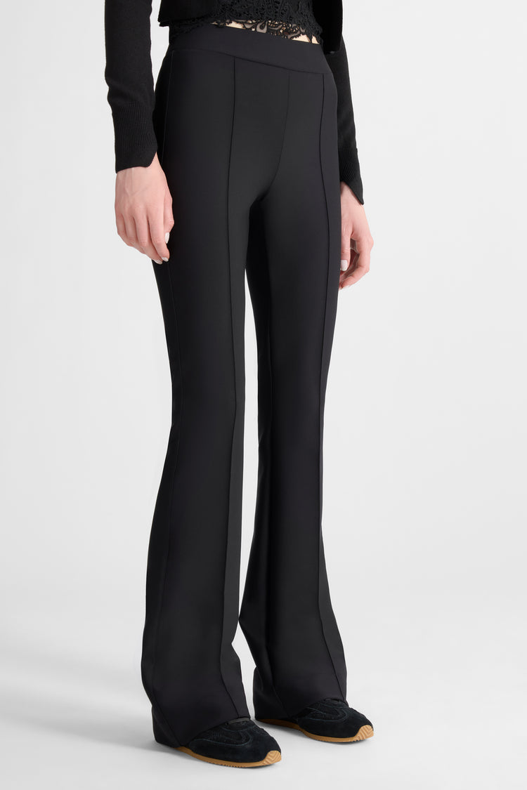 Pantalon évasé en jersey double
