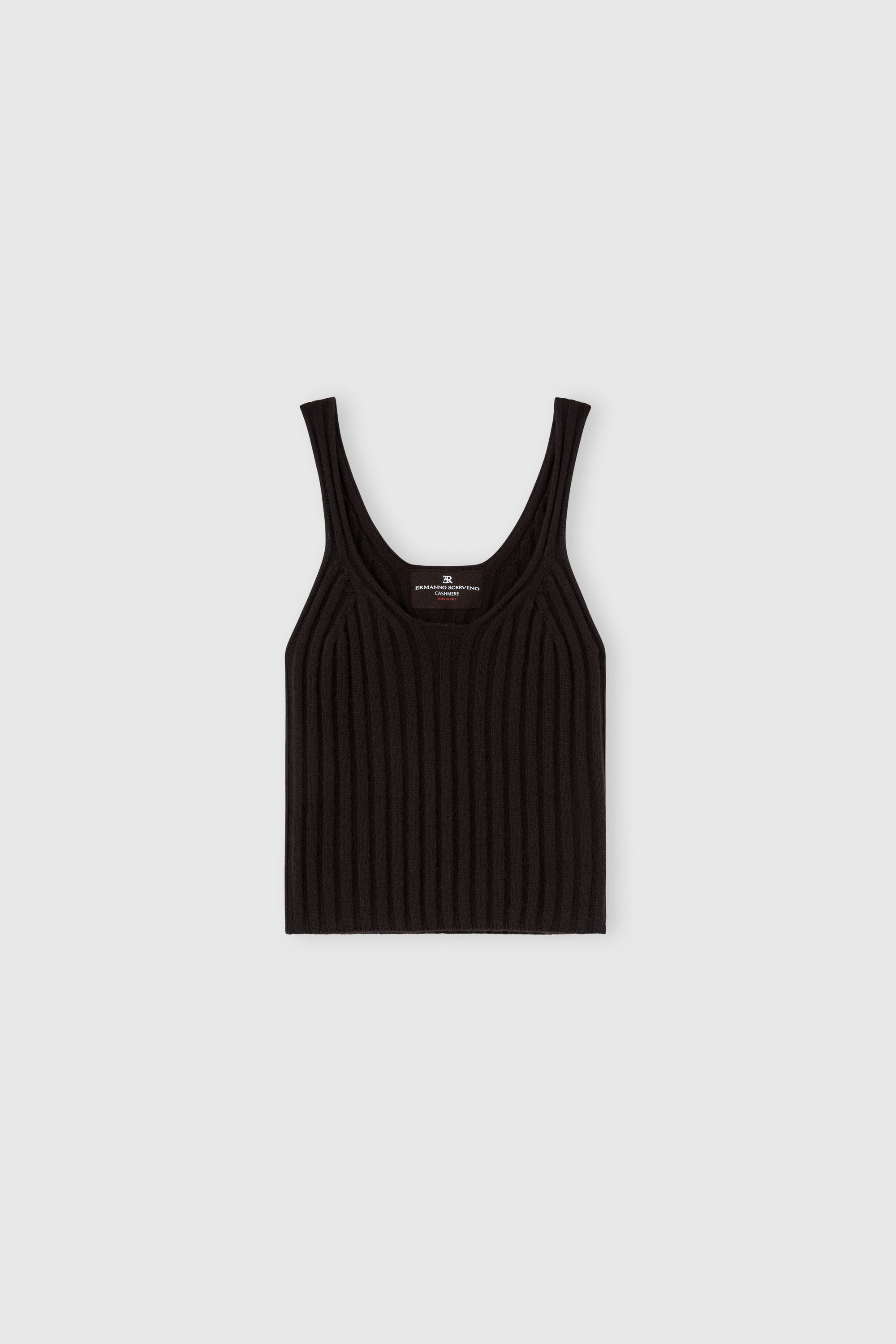 Ribbed pure cashmere tank top - Main Image