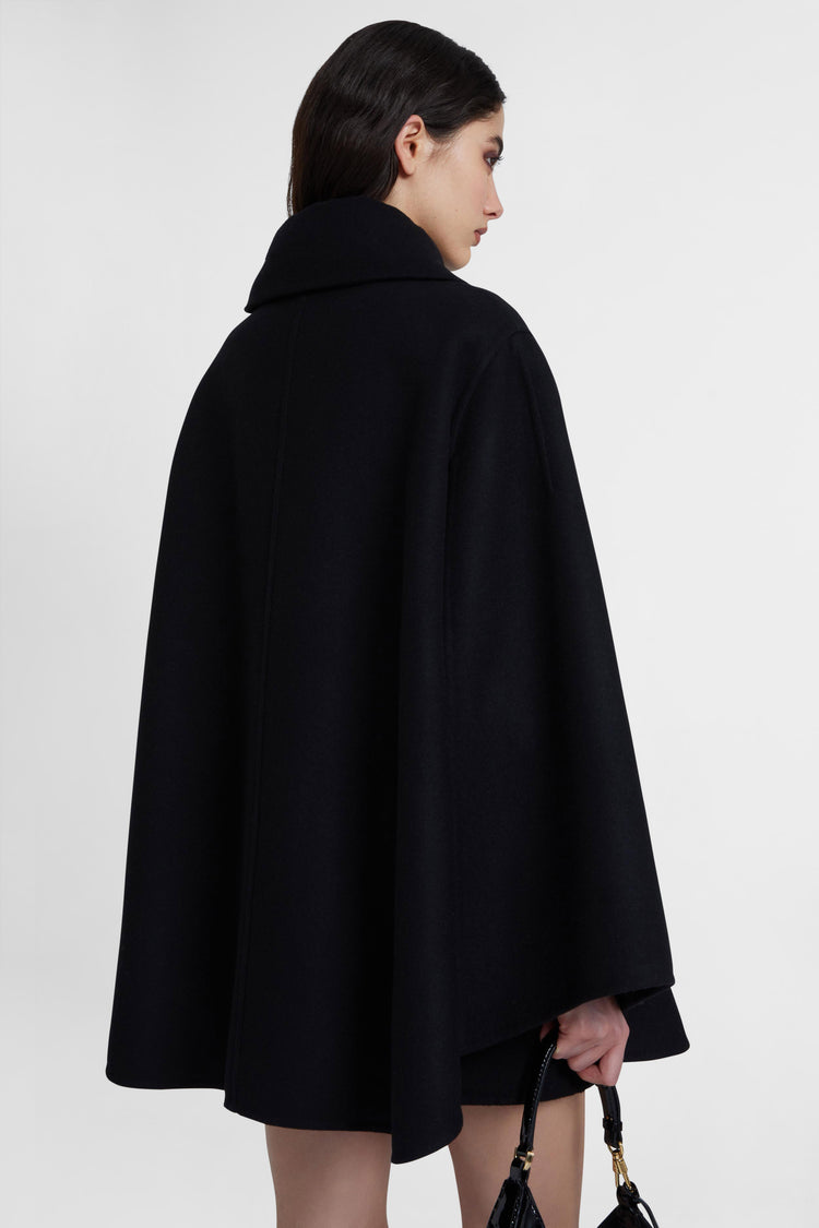 Double-breasted coat with matching buttons