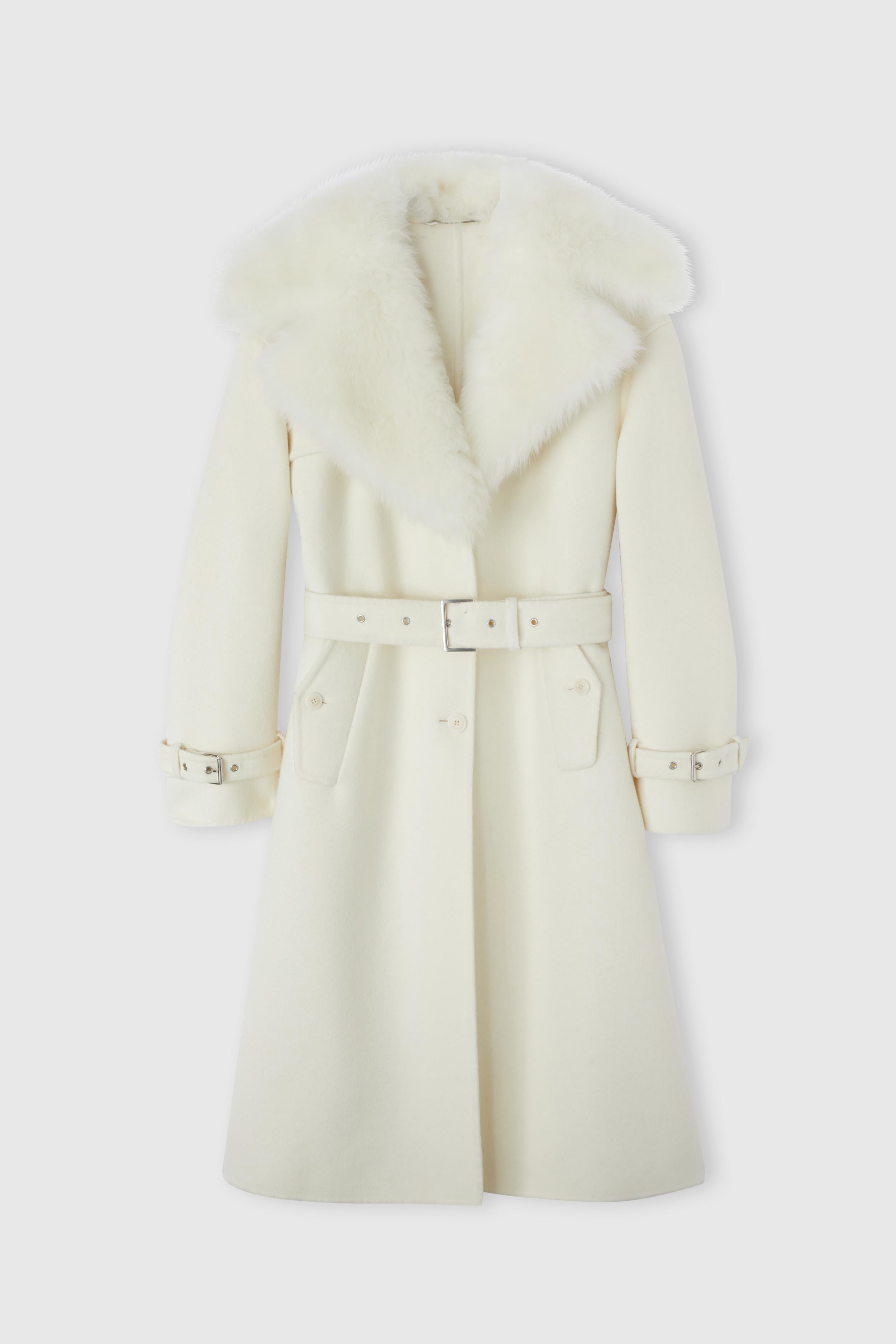 アウターその他 ERMANNO SCERVINO Woman Trench coat White 1 D456D337HNG 41107 Designer coats for women, trenches and jackets | Ermanno
