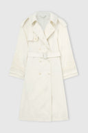 Double-breasted technical trench with hand-finished detailing