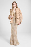 Oversized technical fabric parka