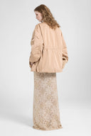 Oversized technical fabric parka