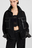 Giacca oversized in pizzo rebrodè floreale