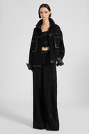 Giacca oversized in pizzo rebrodè floreale