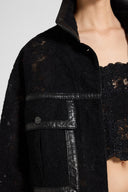 Giacca oversized in pizzo rebrodè floreale