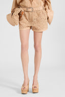 Rebrodé lace shorts