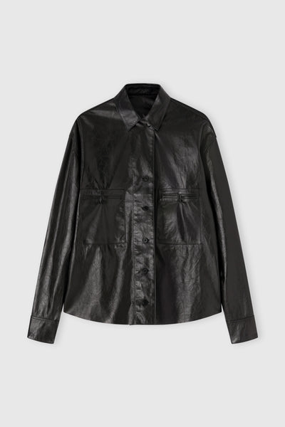 Lamb leather shirt