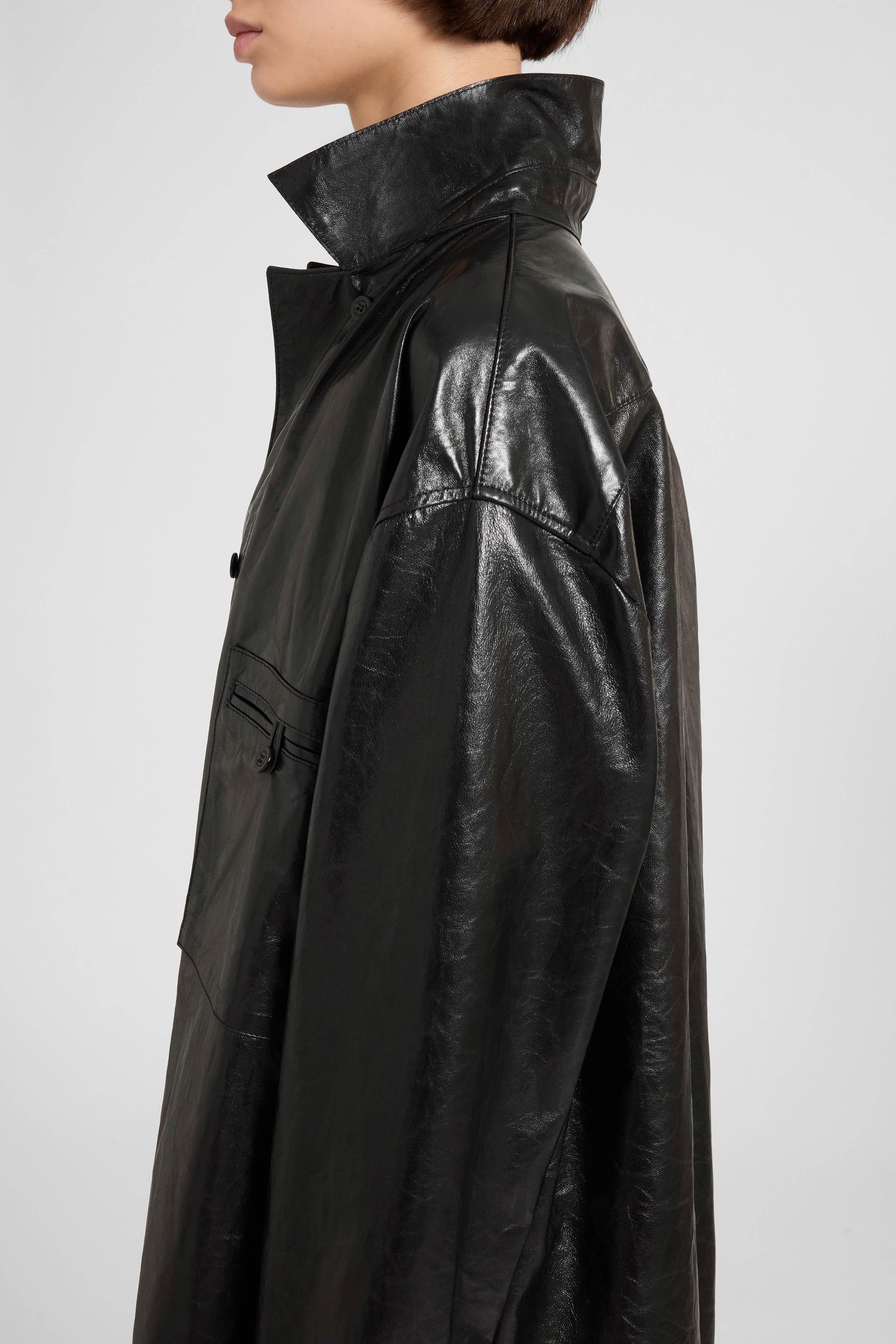 Lamb leather shirt