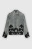 Silk Shirt with Vichy Pattern and Hand-Applied Rebrodé Lace