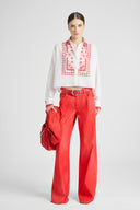 Cotton Muslin Shirt with Manjaro Embroidery