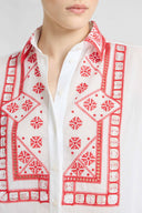 Cotton Muslin Shirt with Manjaro Embroidery