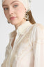 Cropped Cotton and Silk Muslin Shirt with Rebrodé and Valencienne Lace