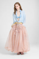 Patchwork cotton-silk muslin shirt with bandana print