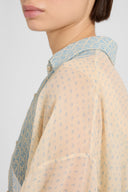 Camicia in chiffon di seta con stampa foulard